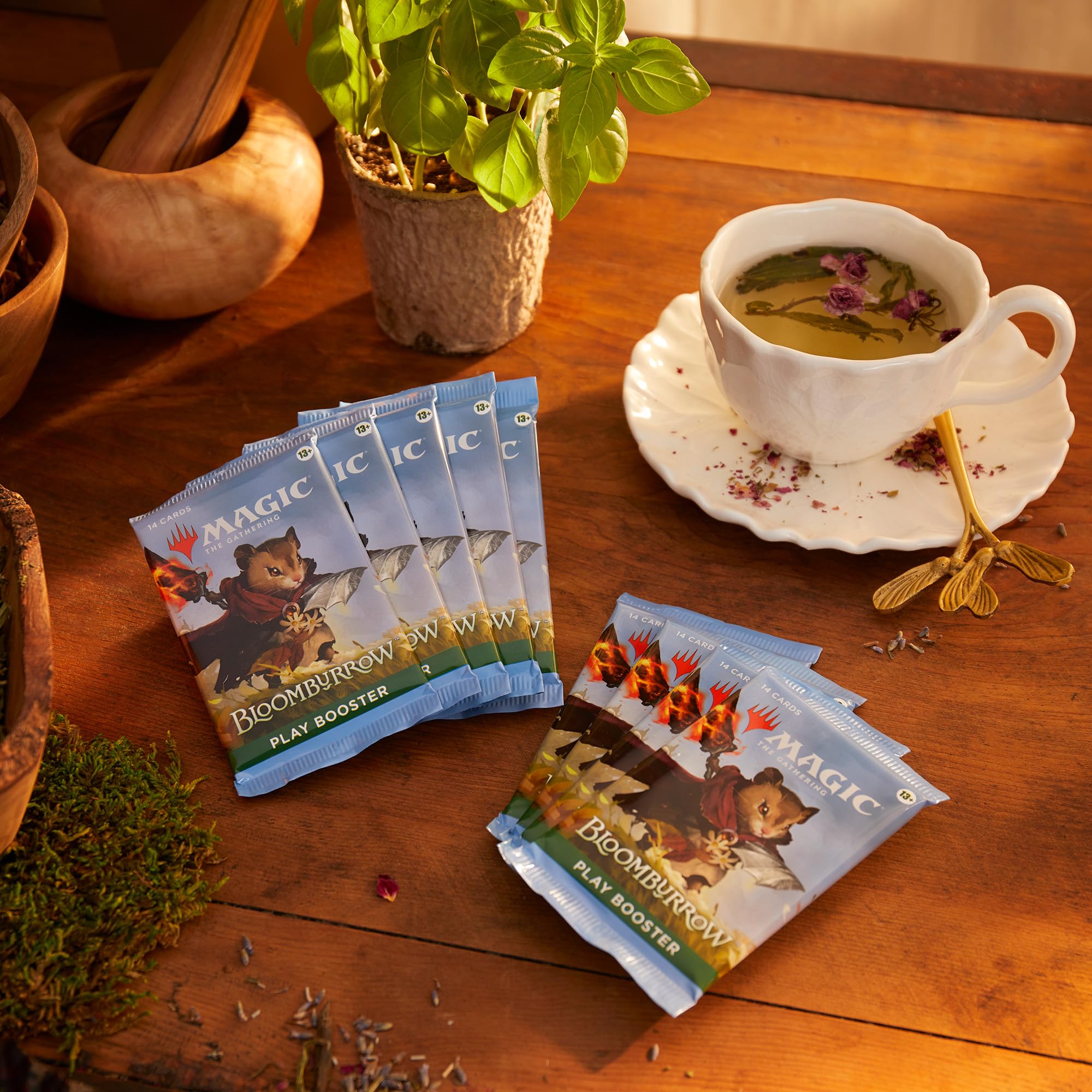 Magic: The Gathering Bloomburrow Bundle - 9 Play Boosters, 30 Land Cards + Exclusive Accessories - Image 4