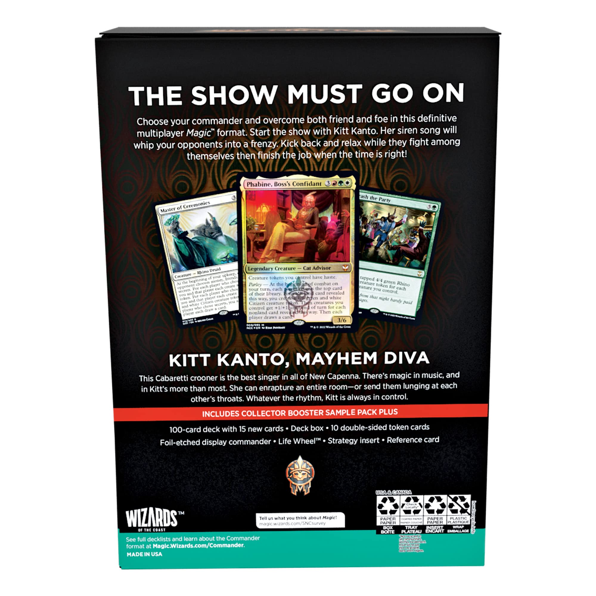 Magic: The Gathering Streets of New Capenna Commander Deck – Cabaretti Cacophony + Collector Booster Sample Pack - Image 7