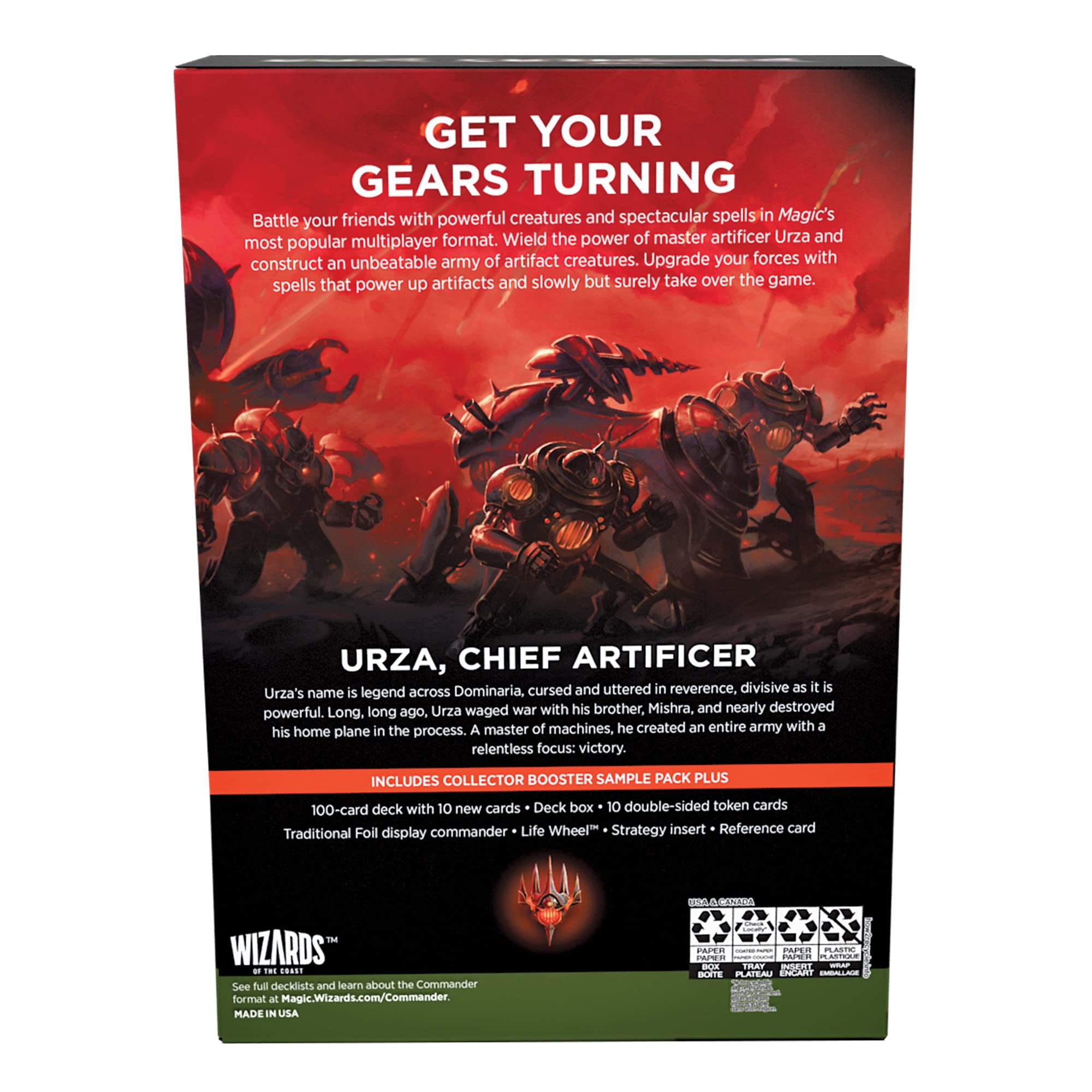 Magic: The Gathering The Brothers’ War Retro-Frame Commander Deck - Urza's Iron Alliance (White-Blue-Black) + Collector Booster Sample Pack - Image 7