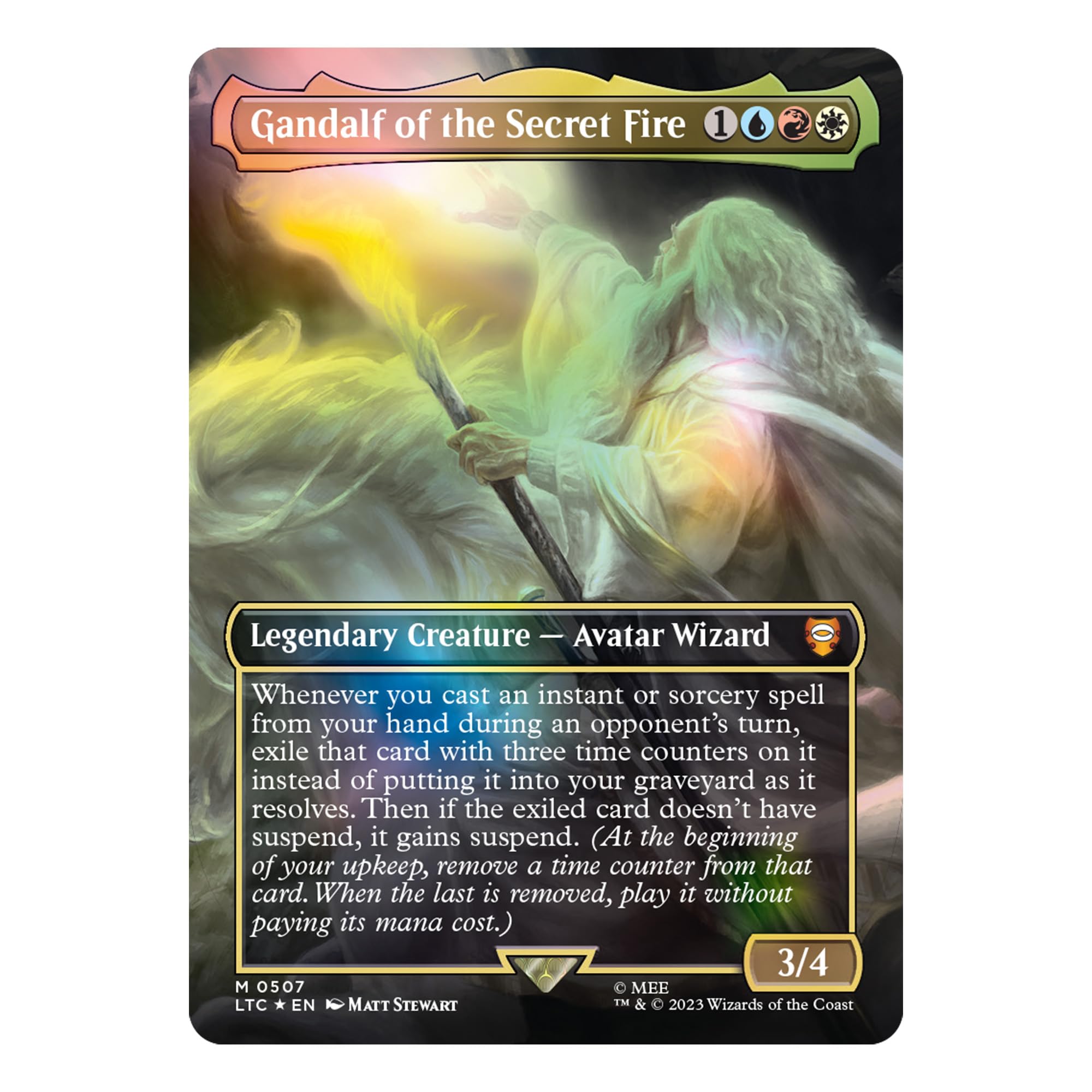 Magic: The Gathering The Lord of The Rings: Tales of Middle-Earth Scene Box - Gandalf in Pelennor Fields (6 Scene Cards, 6 Art Cards, 3 Set Boosters + Display Easel) - Image 3