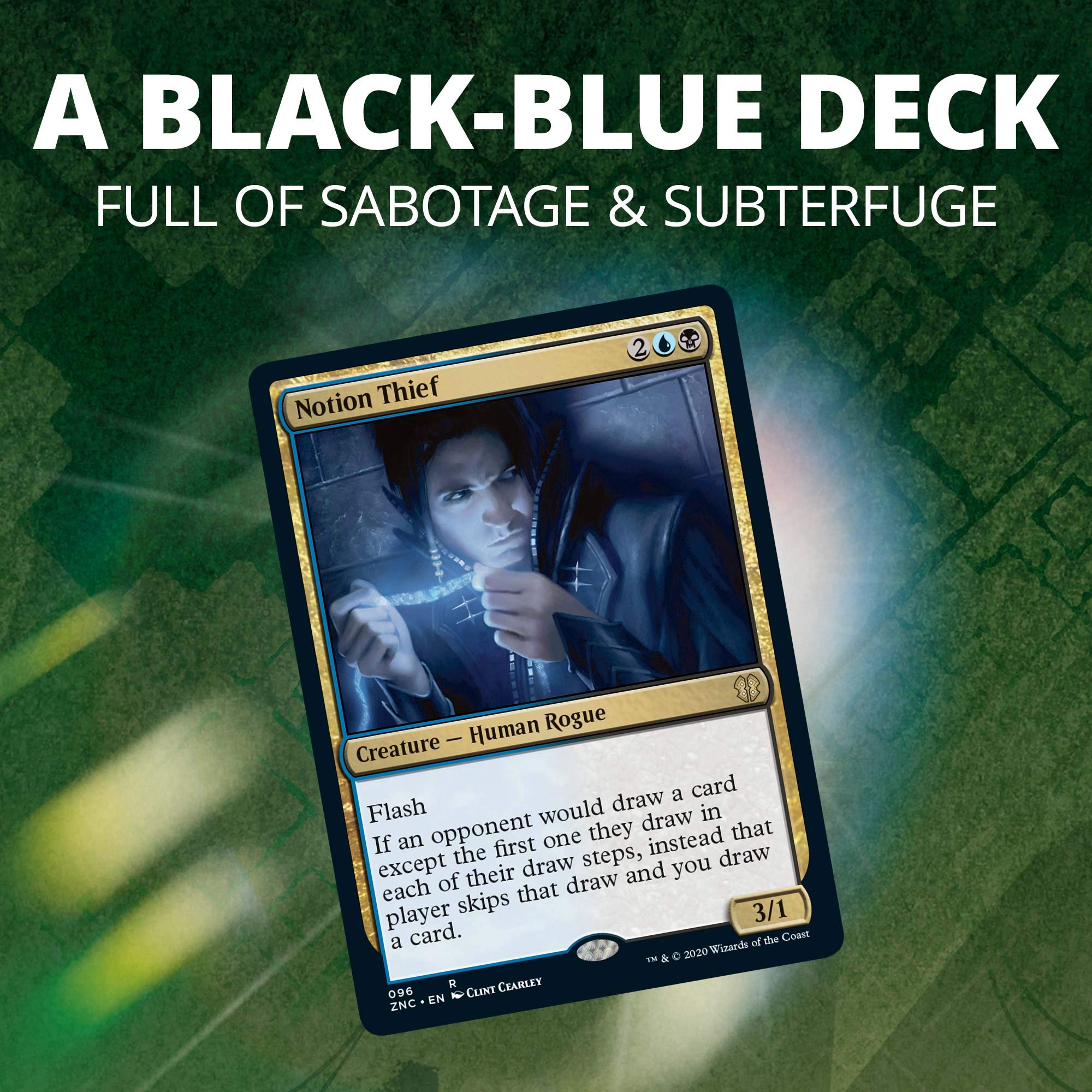 Magic: The Gathering Zendikar Rising Commander Deck – Sneak Attack | 100 Card Ready-to-Play Deck | 1 Foil Commander | Blue-Black - Image 6